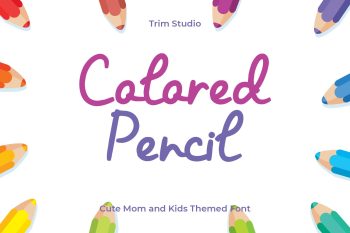 Colored Pencil - Kids Script Font